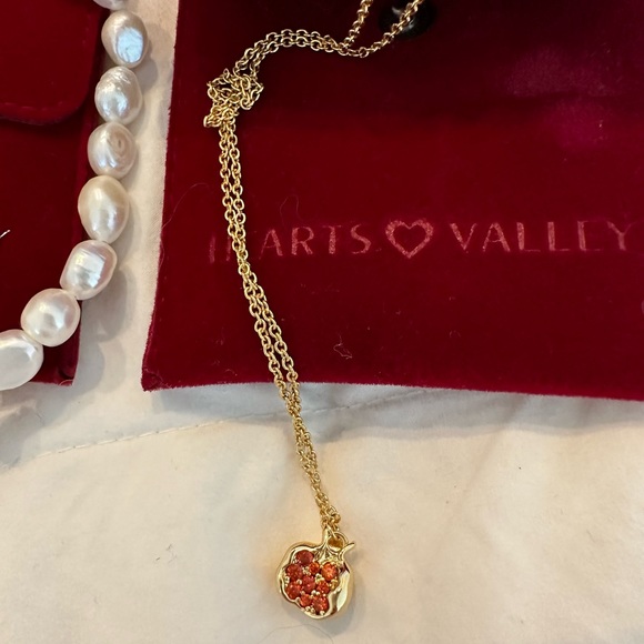 2 necklace pearl and pomegranate,1 pearl bracelet - Picture 2 of 6